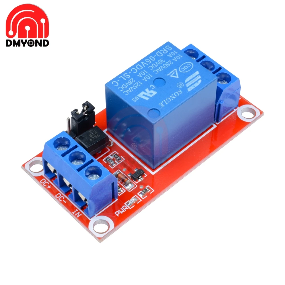 

1CH 1 Channel One Way DC 5V Board Protector Relay Module Board With Optocoupler High Support Low For Arduino Trip Level 1CH