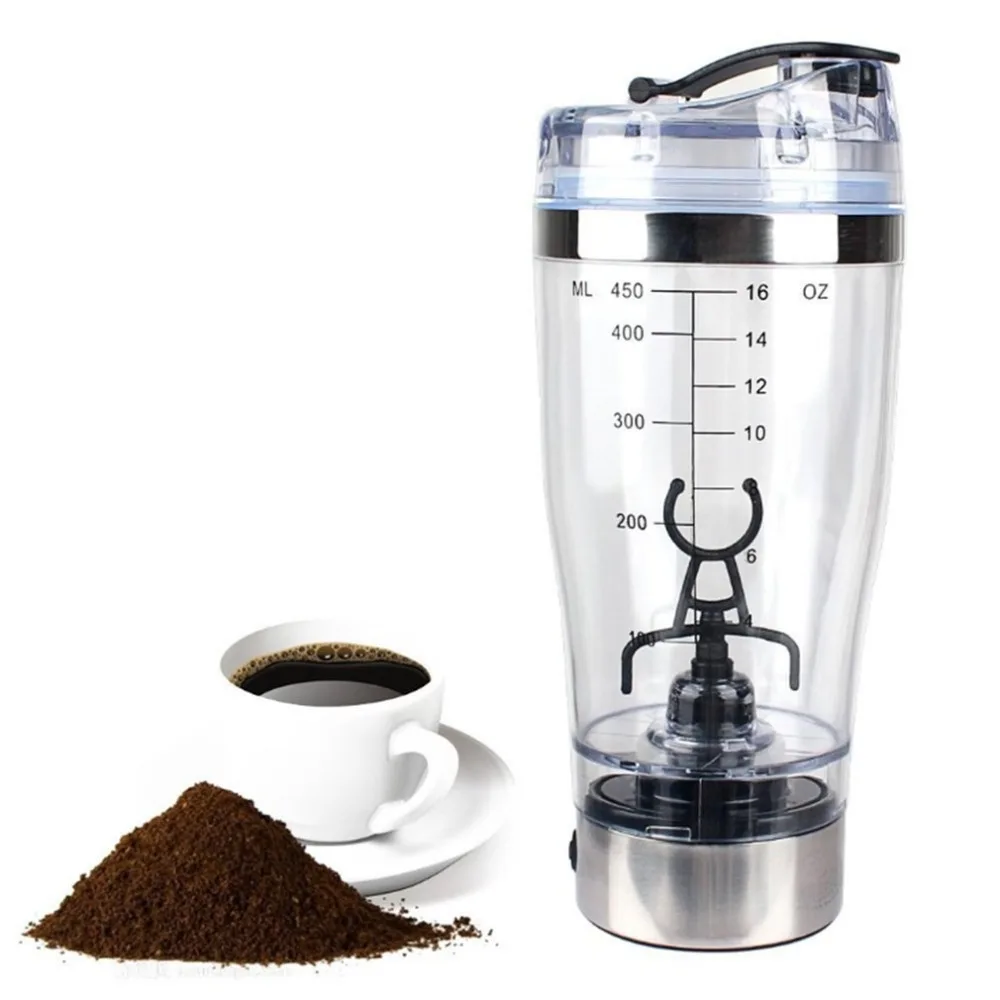 

450ML Automatic Portable Stirring Blender Battery Powered Self Stirring Milk Shake Cup Electric Coffee Cup Smart Water Bottle