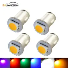 4x Ba7s DC 6V negativo a tierra LLB282 5050 1 LED panel de advertencia interruptor de bombilla hielo blanco Azul Rojo verde de color rosa