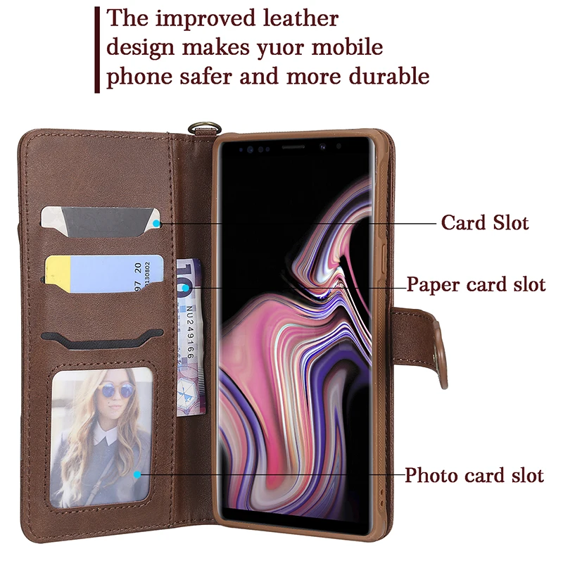 Suntaiho Retro 2 in 1 PU Leather wallet Case for Samsung galaxy note9 case note8 galaxy s9 plus s8 plus Card Slot Holder Cover Suntaiho Retro 2 in 1 PU Leather wallet Case for Samsung galaxy note9 case note8 galaxy s9 plus s8 plus Card Slot Holder Cover