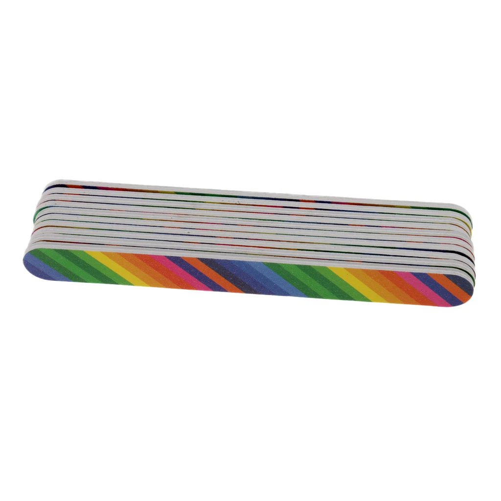 10pcs Dual Sided Salon Nail Files Sanding Buffer For Nail Art Tips Polishing Manicure Tools Nail Files Emery Board
