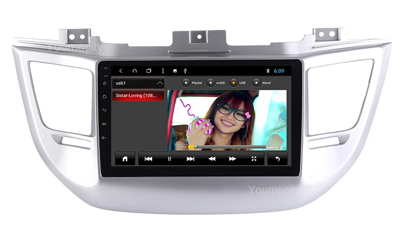 Youmecity Android 8 1 автомобильный DVD для hyundai Tucson/IX35 2016 2017 gps Радио Видео Мультимедиа плеер
