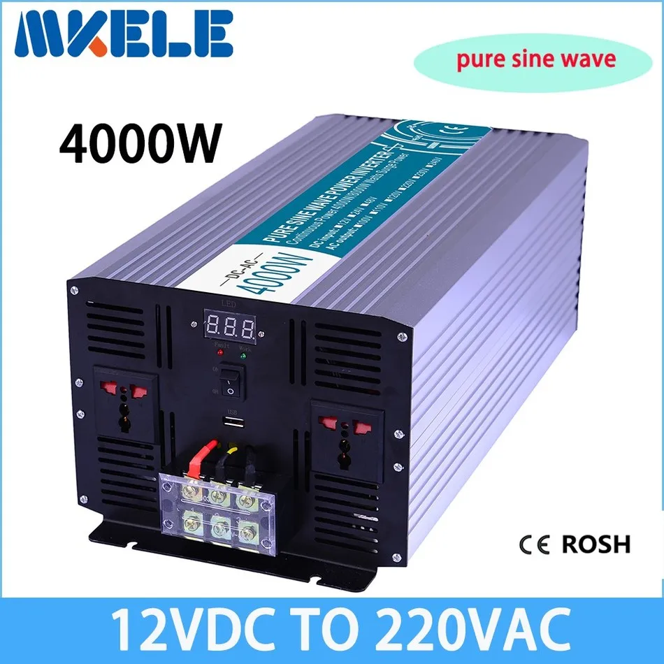 

MKP4000-122 off-grid pure sine wave 4000w power inverter 12v to 220v voltage converter,solar inverter LED Display