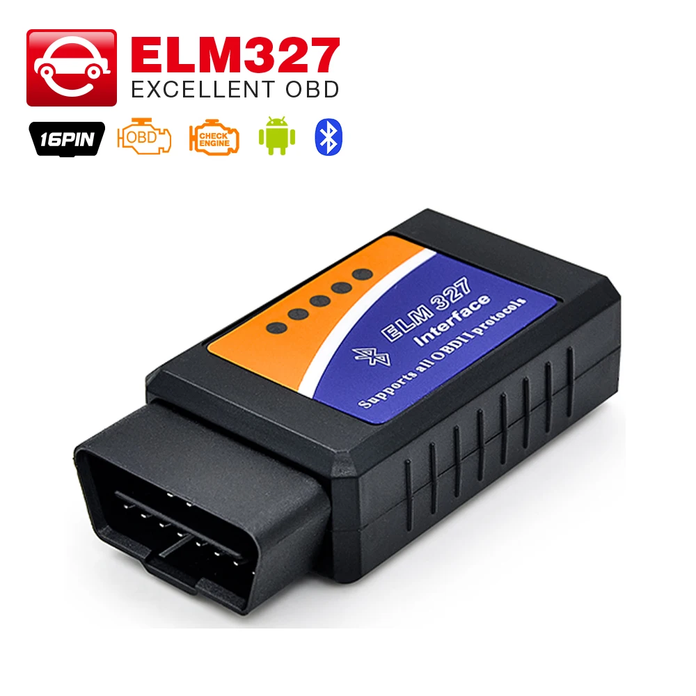 

New ELM 327 V2.1 bluetooth Interface Works On Android Torque Elm327 OBD2/OBD II Car Diagnostic Scanner free shipping