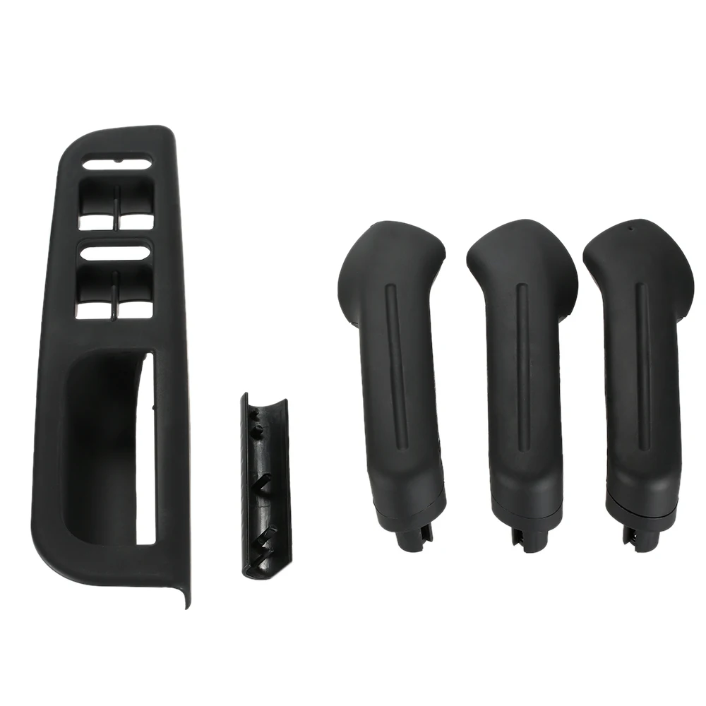 

2018 Car Control Panel Trim Bezel Master Window Switch + 3 Interior Door Grab Handle Set for VW Jetta Golf MK4 1999-2004