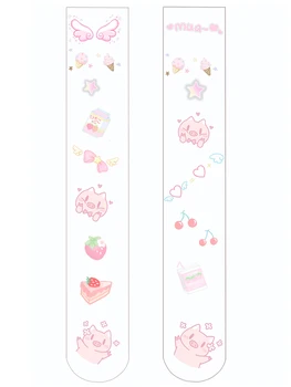 

Cute Piggy Printing Women's Lolita Over-knee Stockings Velvet Thigh High Long Stockings Princess Cosplay Good Quality Summer