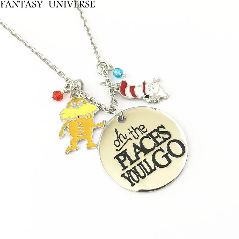

FANTASY UNIVERSE Free shipping 1pcs a lot Dr Seuss charm necklaces KFJDDFJD01