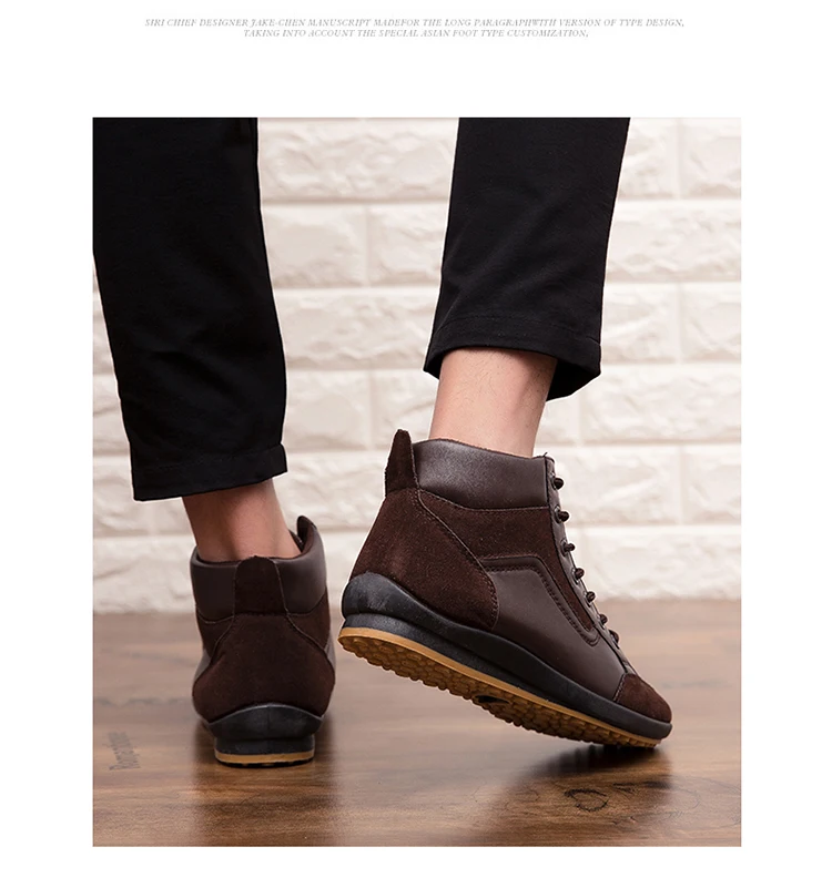 Новинка года; мужские кожаные ботинки; модные осенне-весенние теплые Брендовые ботильоны из хлопка; короткие ботинки на шнуровке; трендовая обувь