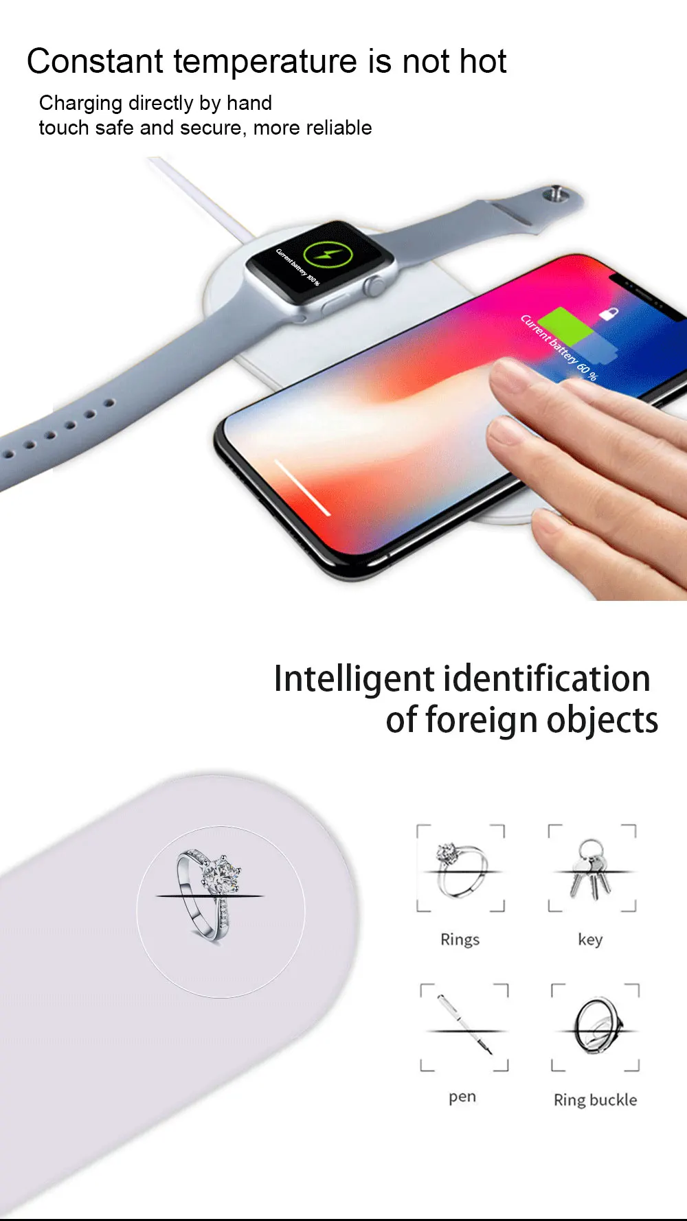 Ascromy Wireless Charger Dual Charging Pad Fast Charge Double Charger for Apple Watch 3 2 iPhone X 8 Plus Samsung S9 S8 Note 8 (15)