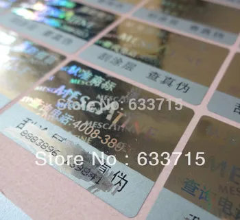 

customized scratch off hologram laser label sticker ,unique CODE on each sticker ! FREE design
