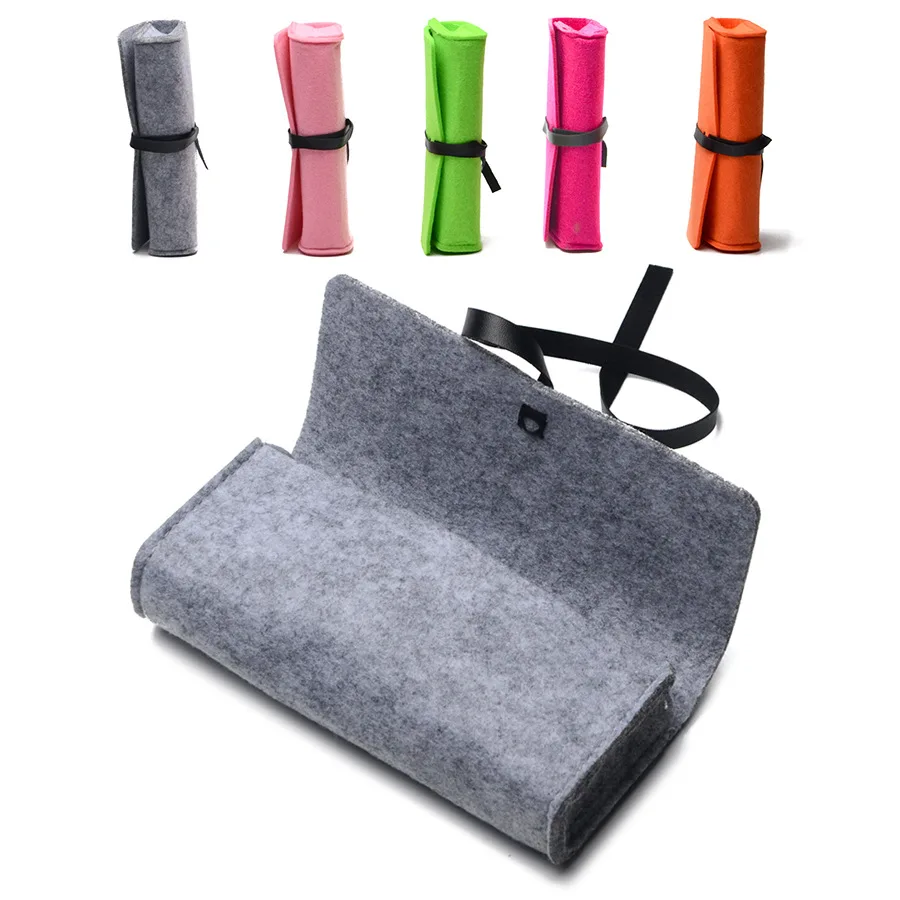 

New Felt Sunglasses Case For Women Colorful Candy Eyeglasses Box Soft accessoires lunettes de vue fundas para gafas de sol