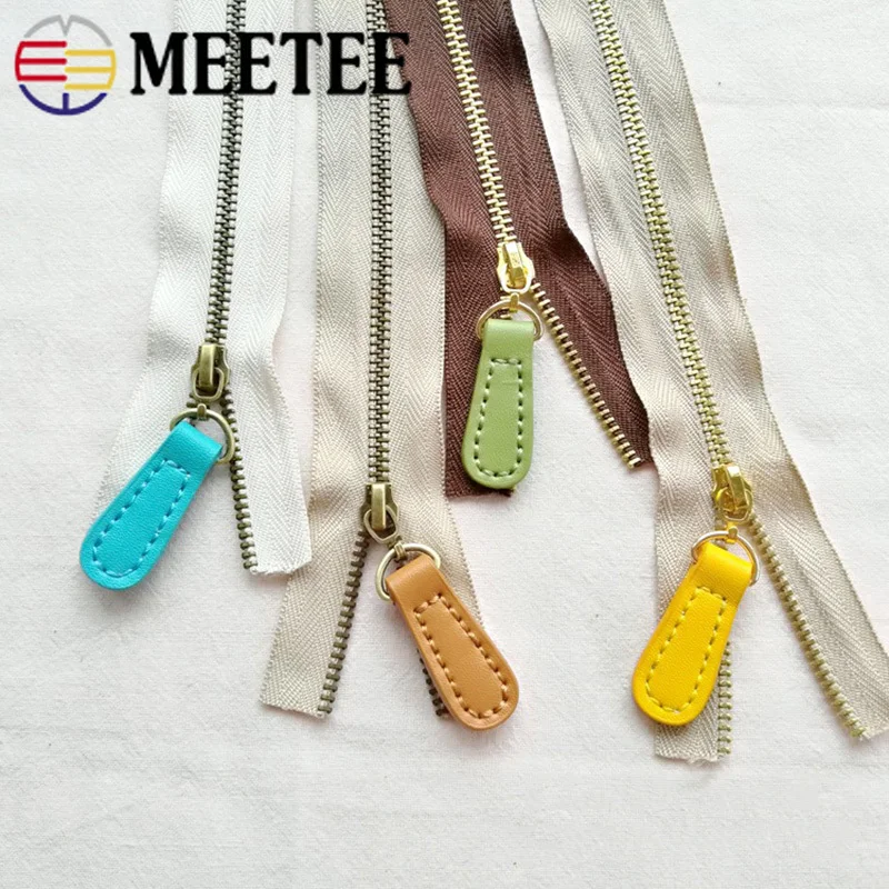 Meetee 10 шт. 1 4*4 см двухслойная воловья кожа молния Съемная голова блокировки DIY