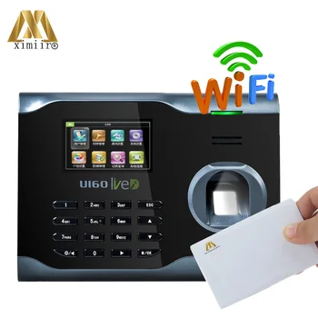 

Popular Business Time Recorder Fingerprint Time Attendance System WIFI Network U160 MF Card Fingerprint Time Attendance