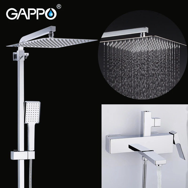 

GAPPO shower faucet set bathroom rain shower system bathtub faucets shower mixer tap Bath waterfall shower head mixer torneira