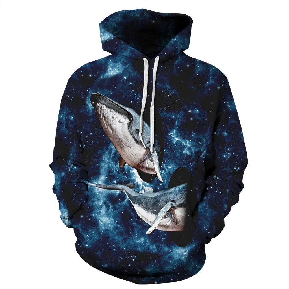 

Animals Whales Night Galaxy Space 3D Print Hoodie Men/Women Couple Hip Hop Streetwear Pullover Cap Sweatshirts Boy Autumn Jacket
