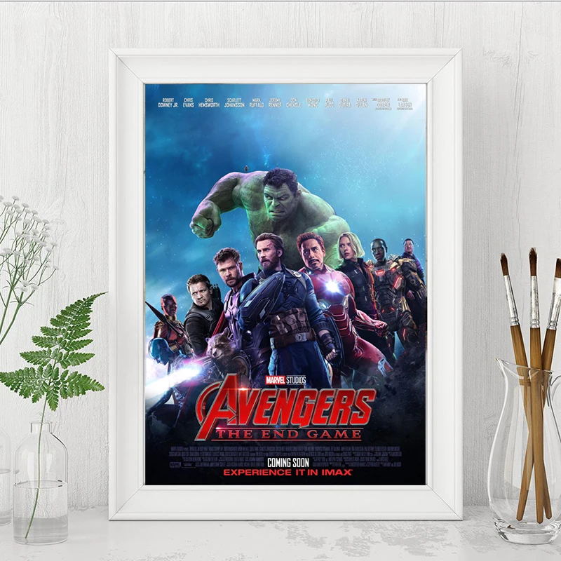 B145 Avengers End Game Art Decor Silk Poster Russian Marvel Movie Film