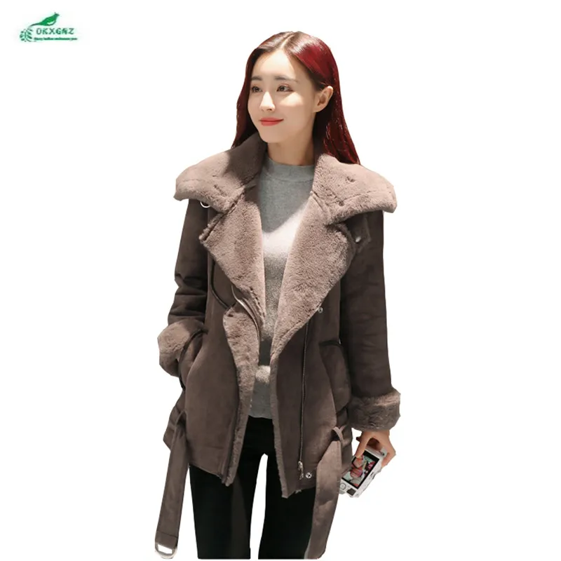 Зимняя женская верхняя одежда среднего возраста, новая мода, имитация норки, меховая куртка, пальто для женщин, большой размер, длинное утепленное теплое пальто OKXGNZ
