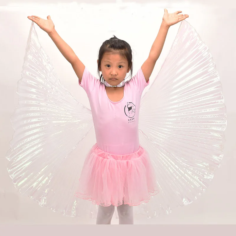 

Kid girl transparent Belly Dance Isis Wings Oriental Design New Wings Stage Performance Props Dance Accessories