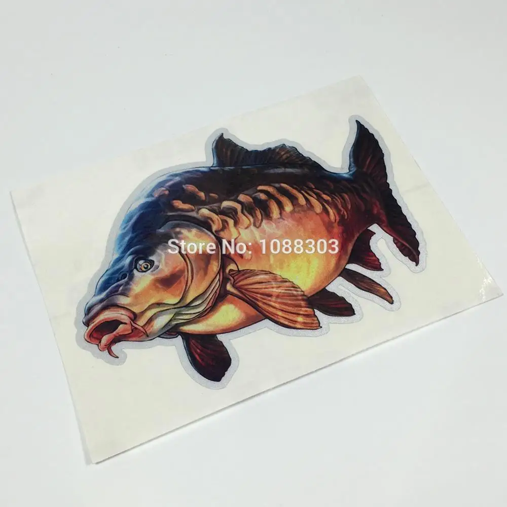 

Fashion Go fishing Carp Fish Car Sticker Decals Reflective 3M for Car Whole Body Window Tail