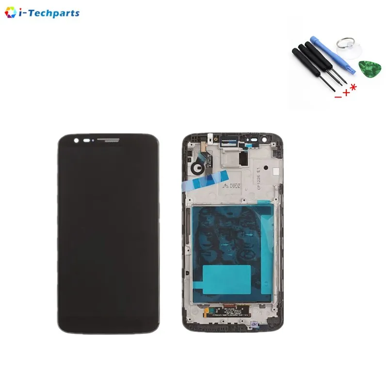 

Original New For LG G2 D800 D802 LCD Display + Touch Digitizer Screen with Frame Replacement, Black White