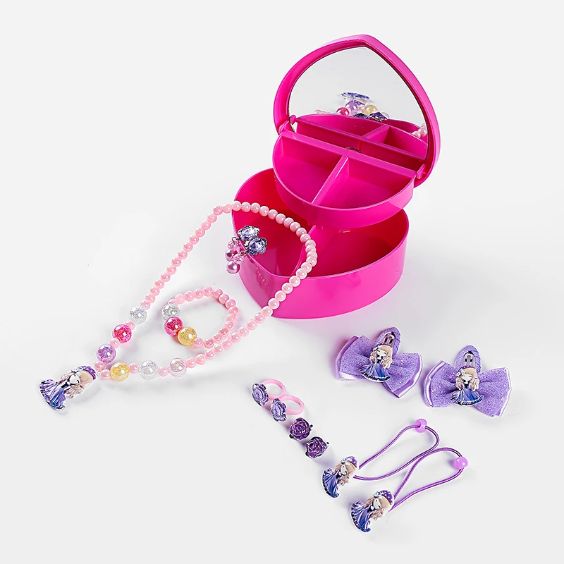 

Creative Kids Bracelet Necklace Bracelet Set Beads Purple Lovely Cartoon Colorful Jewelry Set Necklace Bracelet for Girls