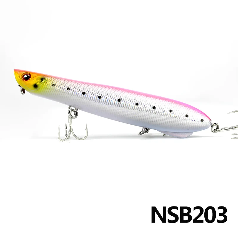 NOEBY 130 мм/31 г Большой Плавающий Поппер для рыбной ловли на большие расстояния жесткая искусственная приманка с крючками VMC/SUGIURA - Цвет: NSB203