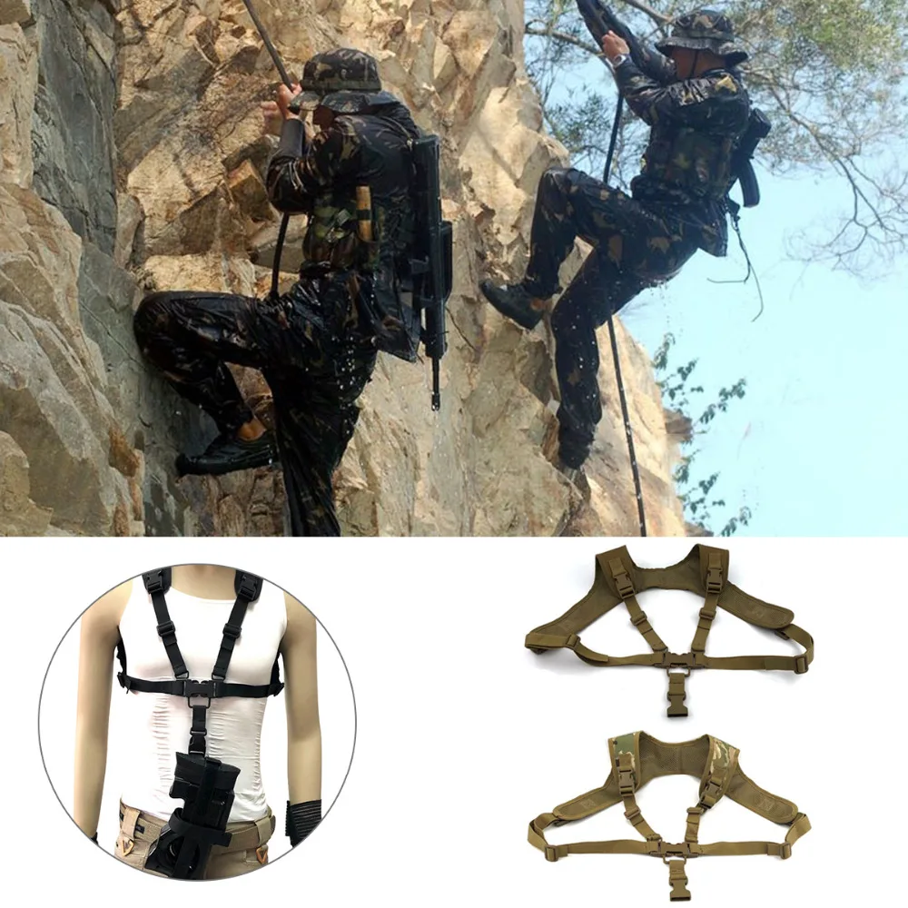 

Tactical P90 Rifle Sling Strap Adjustable Quick Release Gun Lanyard Shoulder Strap Hunting Airsoft Paintball Vest