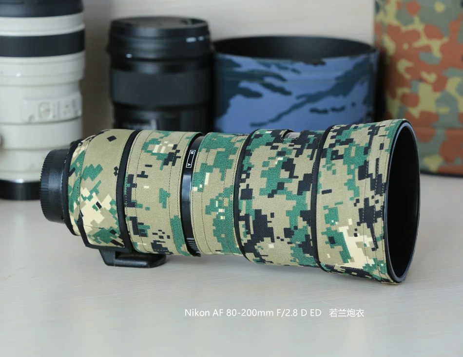 ROLANPRO объектив камеры Пальто Камуфляж для Nikon AF 80-200 мм f/2.8D ED Объектив Камуфляж Защитная крышка пистолеты одежда