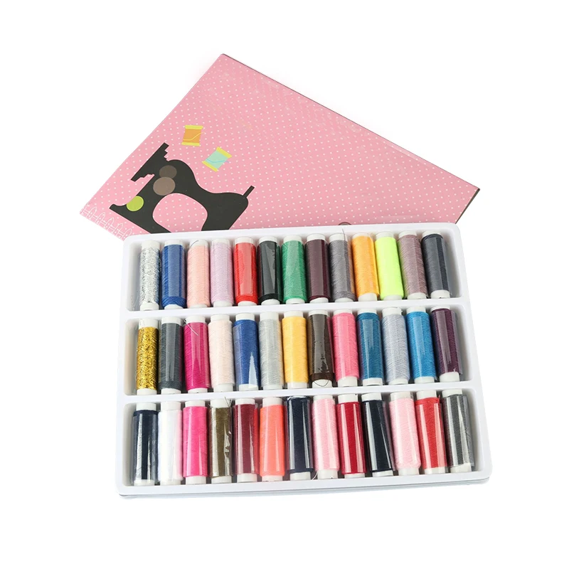 

1PC Box 39 Colors High Quality Embroidery Sewing Thread Top Sewing Machine Tools Handmade DIY Cross Stitch Color Line