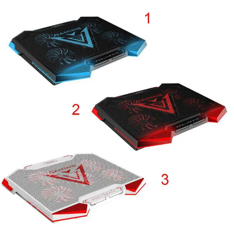 Multi-range Adjustable 5 Fans Gaming Laptop Cooling Pad Stand for15.6 17.3 18 19 Inch Notebook USB Port Back Light | Компьютеры и офис