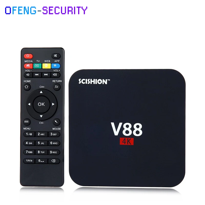 ТВ Приставка Smart TV SCISHION V88 Android 6 0 4 K Rockchip 1 ГБ ОЗУ 8 Гб ПЗУ четырехъядерный USB Wi Fi