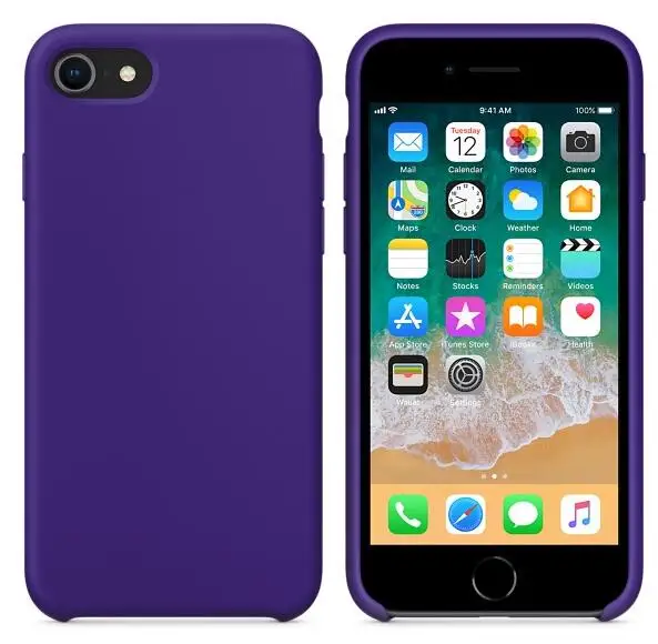 Официальный силиконовый чехол с логотипом Arvin iphone 7 plus iphone 6 iphone xs max iphone 7 iphone x чехол - Цвет: Ultra violet