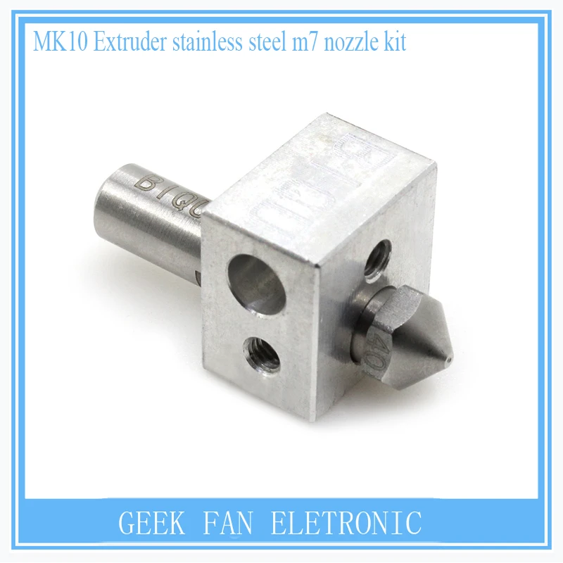 3D Makerbot Printer MK10 Extruder Stainless M7 Nozzle kit MAKERBOT 2-generation M7 Brass nozzle & PTFE throat & MK8 Block