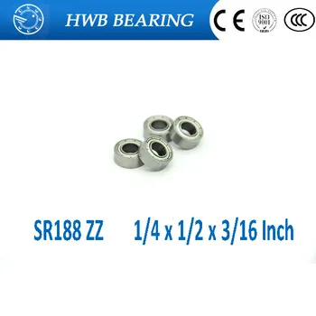 

Free Shipping 50PCS SR188 ZZ SR188ZZ SR188-2Z ABEC3 6.35X12.7X4.763mm Stainless Steel Bearings S R188-ZZ FOR YOYO HAND SPINNER