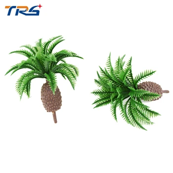 

50pcs/lot 40MM Wholesale Price Simulation Green Scenery Landscape Model palm Tree Miniature Landscape train layout