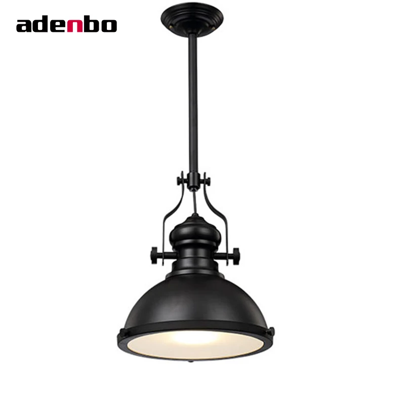 

Creative Loft Industrial Pendant Lights Black Vintage Hanging Lamp E27 Retro Lamps For Dining Room Restaurant Bar Lighting IP014