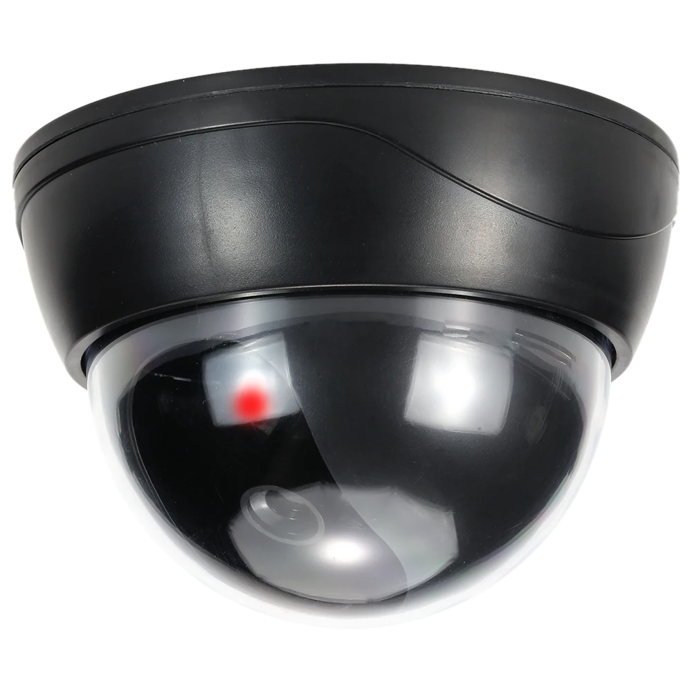 Simulation Dome Camera Red LED Blinking Light Fake Dummy CCTV Security System for House Office