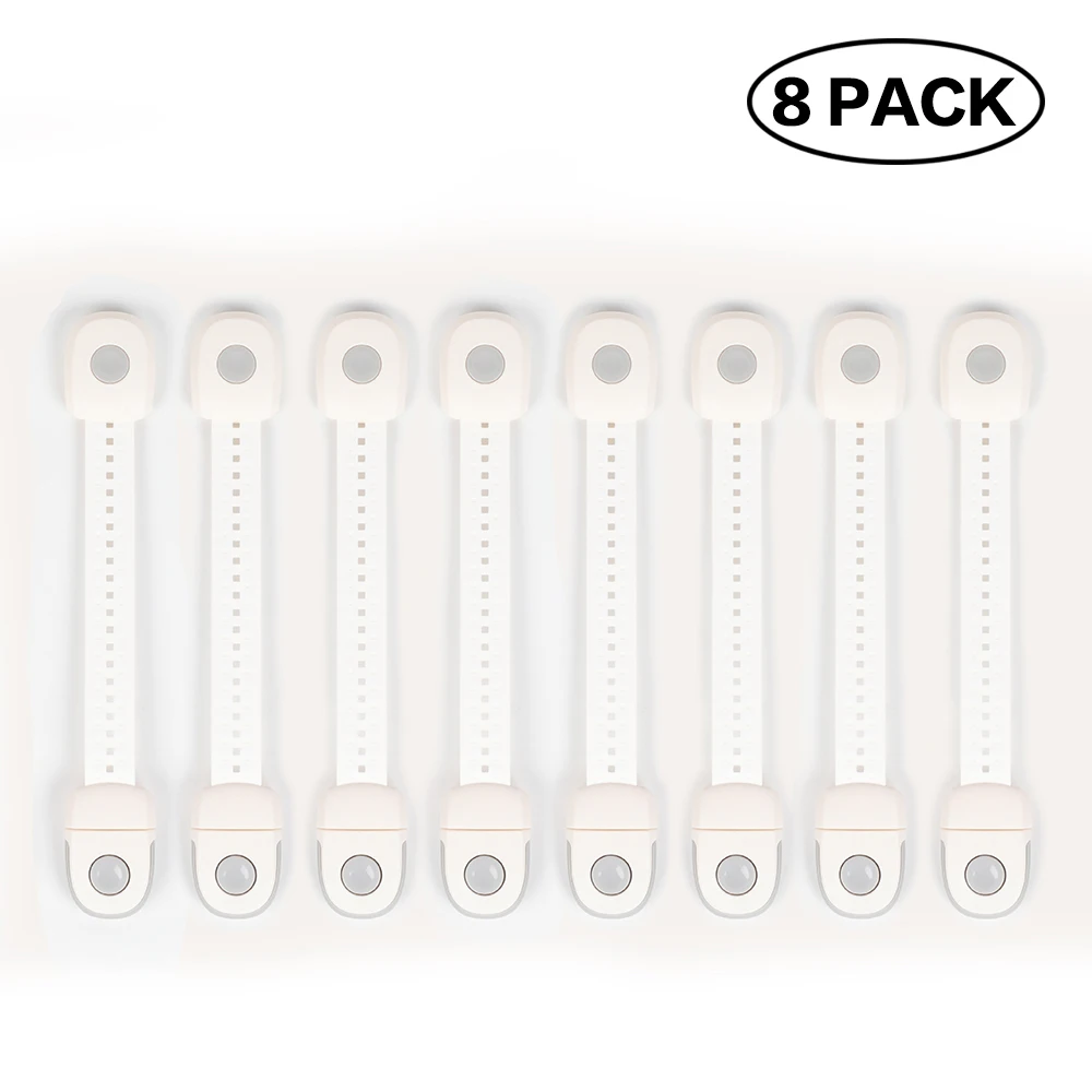 

CHILD CABINET LOCKS | Baby & Child Proof Drawers,Bumpers and More | Multi-Purpose Use | No Tools or Drilling Required| White