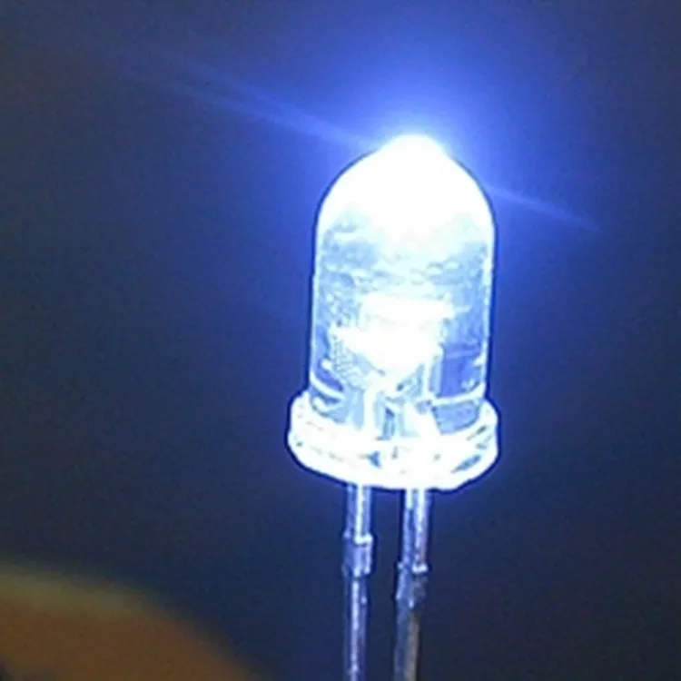 5 мм LED светоизлучающих Диоды белый Glow Blue Light подчеркнул световой трубки