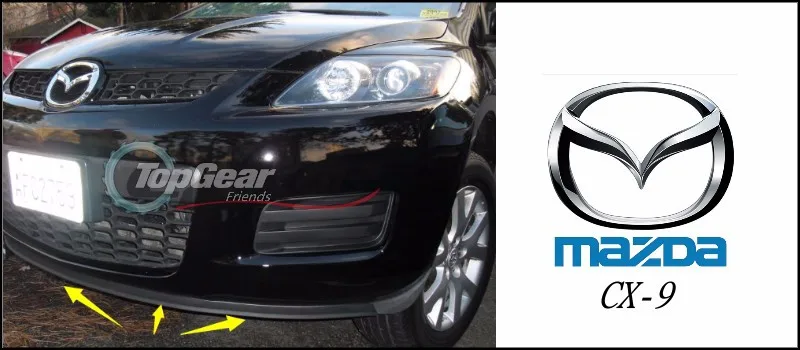 Defletor para tg para Mazda Cx-9 Pára-choques Lábio - Frente Spoiler Amigos Carro Vista Tuning Corpo Kit Tira Saia cx 9 Cx9 9 carro vista tuning corpo kit tira saia