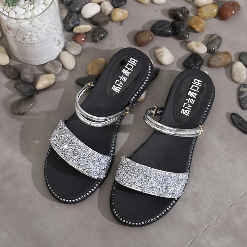 

SHUJIN 2019 New Women Flats Sandals Women Summer Women Shoes Bohemia Style Flip Flops Beach Shoes Women's Beach Slipper