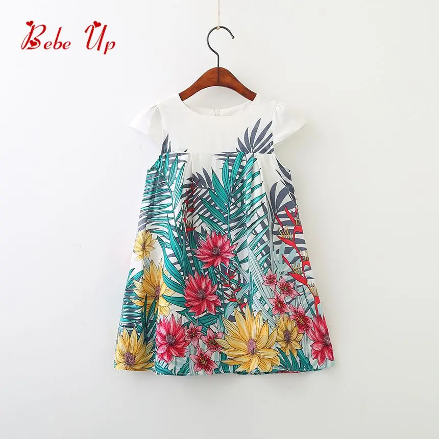 

Kids Fashion Dress Toddler Girl Casual Dress Animal Print Children Summer Frock Clothes Little Girl Cotton Dress Floral Pattern