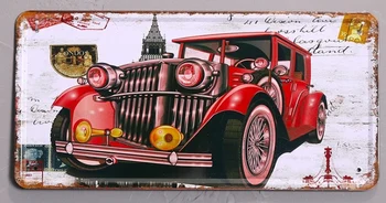 

1 pc English Cars London antique old plaques Tin Plate Sign wall man cave Decoration Poster metal vintage retro shabby decor