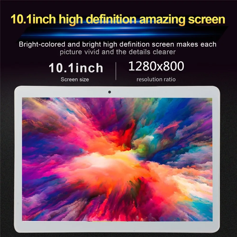

S109 10.1 inch Tablet PC 3G Phone Call Android 7.0 Wi-Fi Bluetooth 4GB/32GB Octa Core Dual SIM WPS GPS PC + film case keyboard