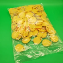 100 шт. TK4100 только для чтения 125 кГц RFID ID карты брелки для ключей бирка для контрольно-пропускной системы желтый доступа Управление только ключ