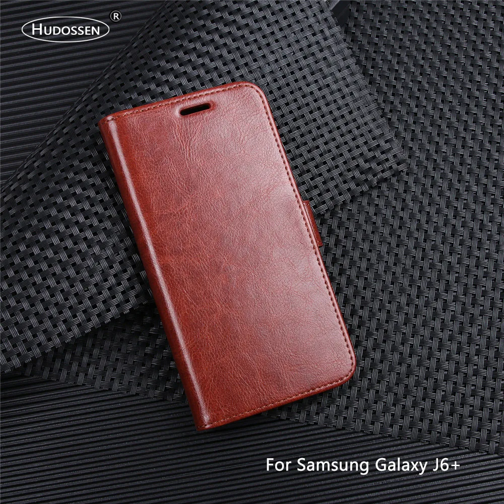 Чехол HUDOSSEN для Samsung Galaxy J6 + J610F роскошная Обложка на заднюю панель из искусственной
