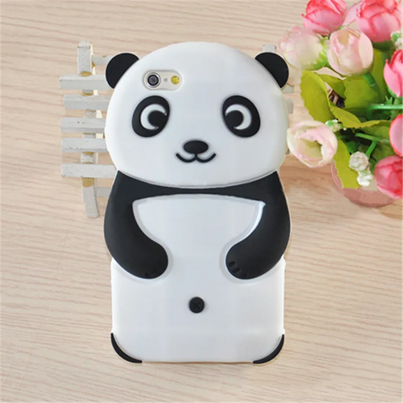 Милый 3D панда Мягкий силиконовый защитный чехол для телефона обложка кожа для iPhone 4 4S 5 5S 57GX