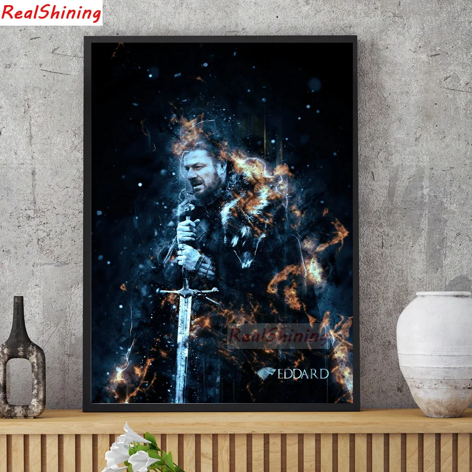 

5D Diy Diamond Painting Cross Stitch full Square Diamond Embroidery Game of Thrones picture for room Decor H1882