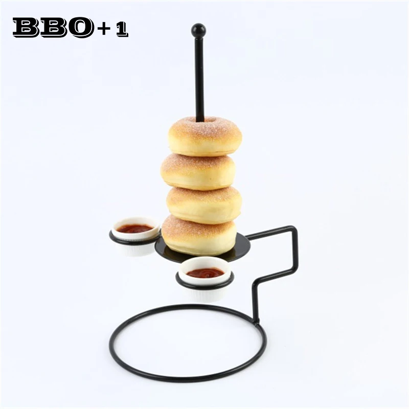 Onion Ring Tower 2 Holders Stainless steel Chicken Rack Holder Clipper Mil Donuts Brick Straps Spring Features Bread Tower