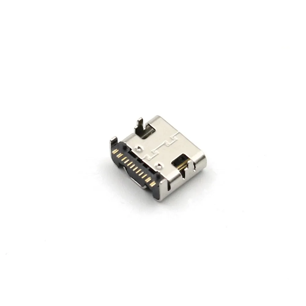 10 шт. USB 3 1 тип C 16 контактный женский разъем для зарядки печатной